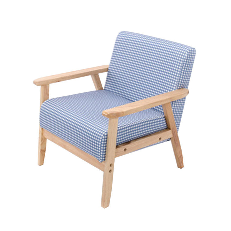 Sedia a braccio di lino 25.19 "l x 23.22" w x 27,95 "h poltrona accento con telaio in legno massiccio