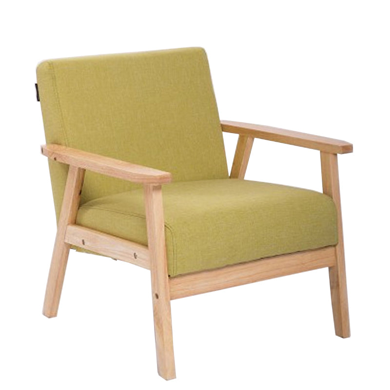 Sedia a braccio di lino 25.19 "l x 23.22" w x 27,95 "h poltrona accento con telaio in legno massiccio