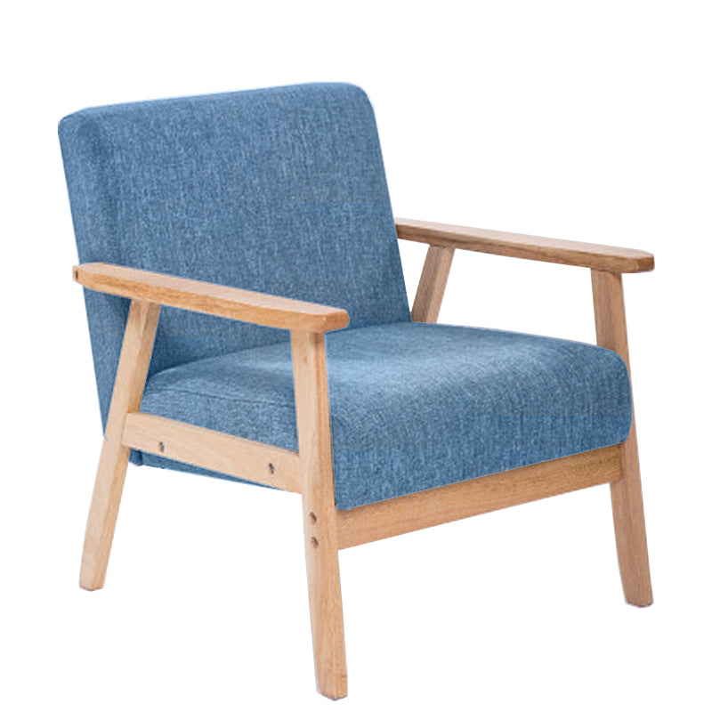 Sedia a braccio di lino 25.19 "l x 23.22" w x 27,95 "h poltrona accento con telaio in legno massiccio