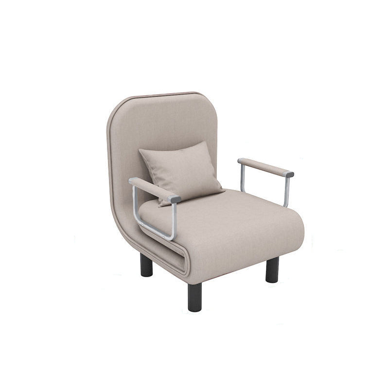 Convertible Accent chair Square Arms Velvet Convertible Chair with Basic Four Leg Camel Clearhalo 'Accent Chairs' 'accent_chairs' 'Chairs & Seating' 'furn' 'furn_accent_chairs' 'Furniture' 'Living Room Furniture' 5533505