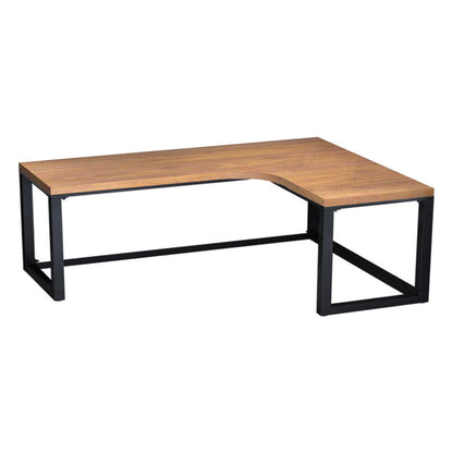 Home Office Writing Table L-Shaped Modern Solid Wood Work Desk