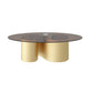Contemporary Oval Top Coffee Table with Abstract Base Cocktail Table Clearhalo 'Coffee & Accent Tables' 'Coffee Tables' 'coffee_tables' 'furn' 'furn_coffee_tables' 'Furniture' 'Living Room Furniture' 5533641