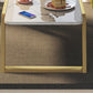 Glam Rectangle Marble Coffee Table with Iron Sled Base 1 Piece Clearhalo 'Coffee & Accent Tables' 'Coffee Tables' 'coffee_tables' 'furn' 'furn_coffee_tables' 'Furniture' 'Living Room Furniture' 5533718