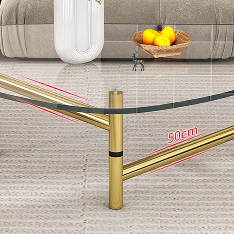 Modern Tempered Glass Top Coffee Table Triangle Coffee Table Clearhalo 'Coffee & Accent Tables' 'Coffee Tables' 'coffee_tables' 'furn' 'furn_coffee_tables' 'Furniture' 'Living Room Furniture' 5533732