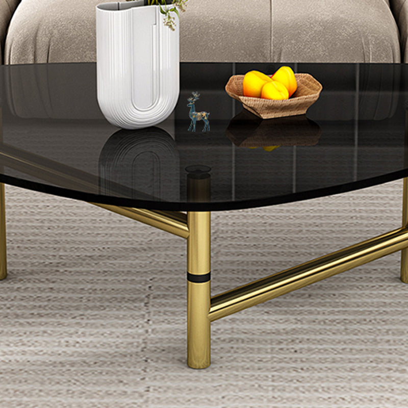 Modern Tempered Glass Top Coffee Table Triangle Coffee Table Clearhalo 'Coffee & Accent Tables' 'Coffee Tables' 'coffee_tables' 'furn' 'furn_coffee_tables' 'Furniture' 'Living Room Furniture' 5533735