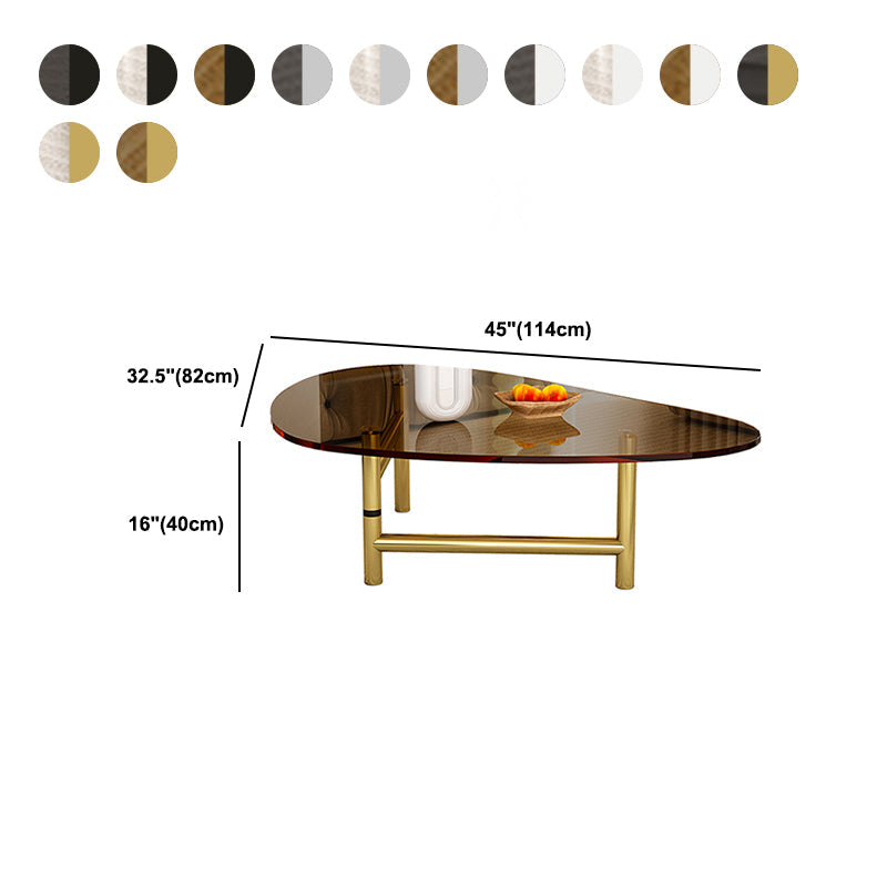 Modern Tempered Glass Top Coffee Table Triangle Coffee Table Clearhalo 'Coffee & Accent Tables' 'Coffee Tables' 'coffee_tables' 'furn' 'furn_coffee_tables' 'Furniture' 'Living Room Furniture' 5533743