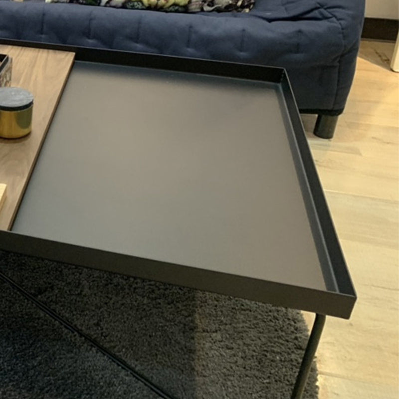 Rectangular/square Cross Table Base Metal Mid-century Modern Style Coffee Table