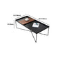 Rectangular/square Cross Table Base Metal Mid-century Modern Style Coffee Table