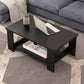 Rectangular 4 Legs Base Design Artificial Material Modern Style Coffee Table
