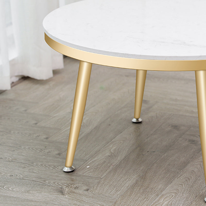 グラムラウンドフェイクマーブルコーヒーテーブル4脚1リビングルーム用のコーヒーテーブル