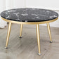 グラムラウンドフェイクマーブルコーヒーテーブル4脚1リビングルーム用のコーヒーテーブル