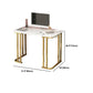 Rectangle Bar Dining Table Contemporary Bar Table with Sled Base in Gold Clearhalo 'Bar Furniture' 'Bar Tables' 'bar_tables' 'furn' 'furn_bar_tables' 'Furniture' 'furniture_bar_tables' 'Kitchen & Dining Furniture' 5533900