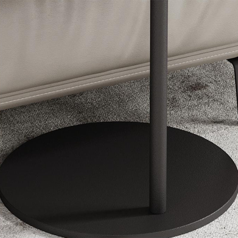 Modern Round Stone Pedestal Sofa Side Accent Table - Dia 19.69" Clearhalo 'Coffee & Accent Tables' 'End & Side Tables' 'end_side_tables' 'furn' 'furn_end_side_tables' 'Furniture' 'Living Room Furniture' 5533913