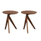 Scandinavian 19.6-inch Round Wood Top Side Table 3 Legs/4 Legs End Table Nut-Brown Three Leg 2 Clearhalo 'Coffee & Accent Tables' 'End & Side Tables' 'end_side_tables' 'furn' 'furn_end_side_tables' 'Furniture' 'Living Room Furniture' 5534006
