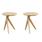 Scandinavian 19.6-inch Round Wood Top Side Table 3 Legs/4 Legs End Table Natural Three Leg 2 Clearhalo 'Coffee & Accent Tables' 'End & Side Tables' 'end_side_tables' 'furn' 'furn_end_side_tables' 'Furniture' 'Living Room Furniture' 5534010