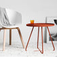 Mid-Century Metal Round Tray Top Side Table Iron Sled End Table 16.9"L x 16.9"W x 19.7"H Orange 1 Clearhalo 'Coffee & Accent Tables' 'End & Side Tables' 'end_side_tables' 'furn' 'furn_end_side_tables' 'Furniture' 'Living Room Furniture' 5534208