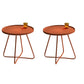 Mid-Century Metal Round Tray Top Side Table Iron Sled End Table Orange 2 Clearhalo 'Coffee & Accent Tables' 'End & Side Tables' 'end_side_tables' 'furn' 'furn_end_side_tables' 'Furniture' 'Living Room Furniture' 5534210
