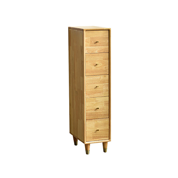 15.74" Wide Modern Wooden Accent Chest Rubberwood Chest with 5 Drawers