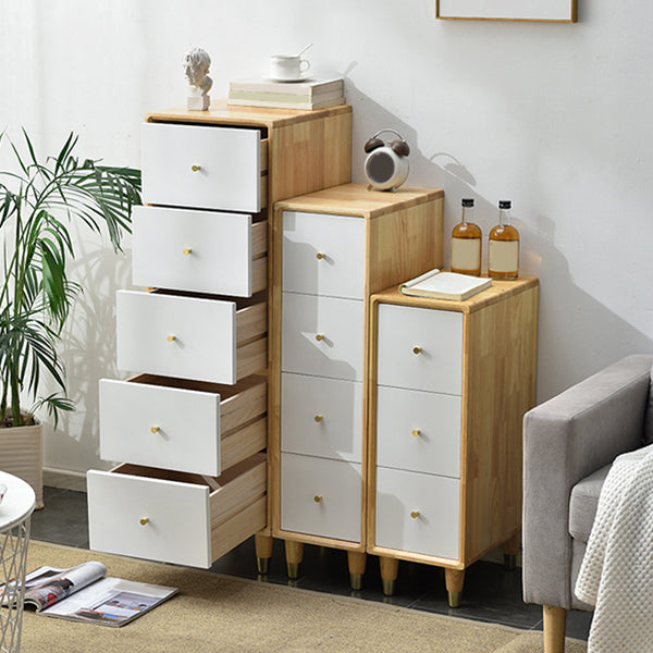 15.74 "幅のモダンな木製のアクセントチェストラバーウッドチェスト5つの引き出し付き