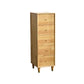 15.74" Wide Modern Wooden Accent Chest Rubberwood Chest with 5 Drawers