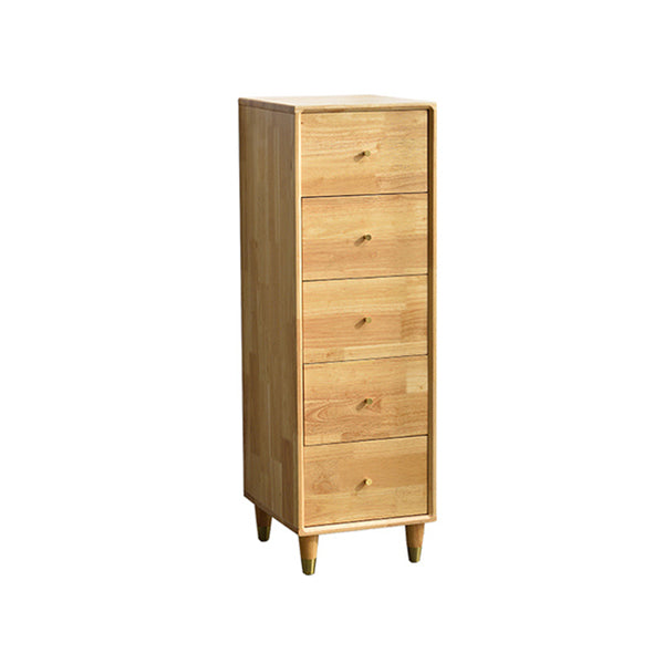 15,74 "Chéchante accent en bois moderne de large coffre en caoutchouc avec 5 tiroirs