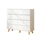 Contemporary Accent Chest with Drawers Wooden Straight Legs Chest 39"L x 16"W x 35"H 8 White Clearhalo 'Cabinets & Chests' 'cabinets_chests' 'furn' 'furn_cabinets_chests' 'Furniture' 'Living Room Furniture' 5534307