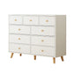 Contemporary Accent Chest with Drawers Wooden Straight Legs Chest 47"L x 16"W x 35"H 9 White Clearhalo 'Cabinets & Chests' 'cabinets_chests' 'furn' 'furn_cabinets_chests' 'Furniture' 'Living Room Furniture' 5534318