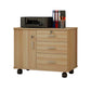 Modern Wooden Accent Cabinet with 1 Door Side Cabinet with Drawers