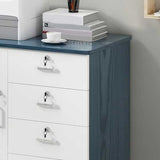 Modern Wooden Accent Cabinet with 1 Door Side Cabinet with Drawers