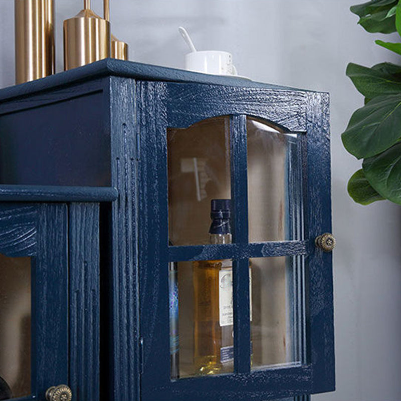 Houten accentkast met 1 deur 11,81 "brede rechthoekige zijkast