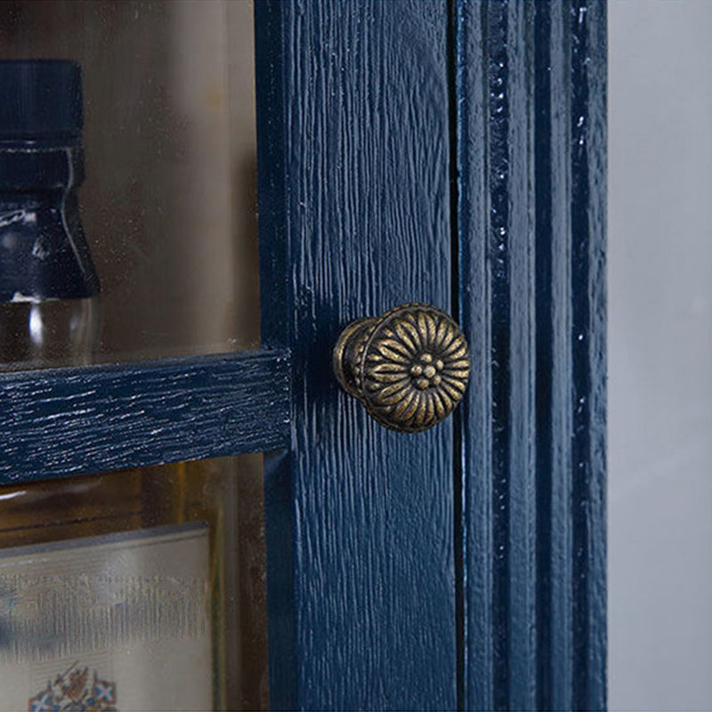 Houten accentkast met 1 deur 11,81 "brede rechthoekige zijkast