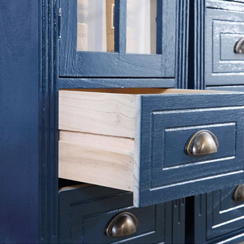 Houten accentkast met 1 deur 11,81 "brede rechthoekige zijkast