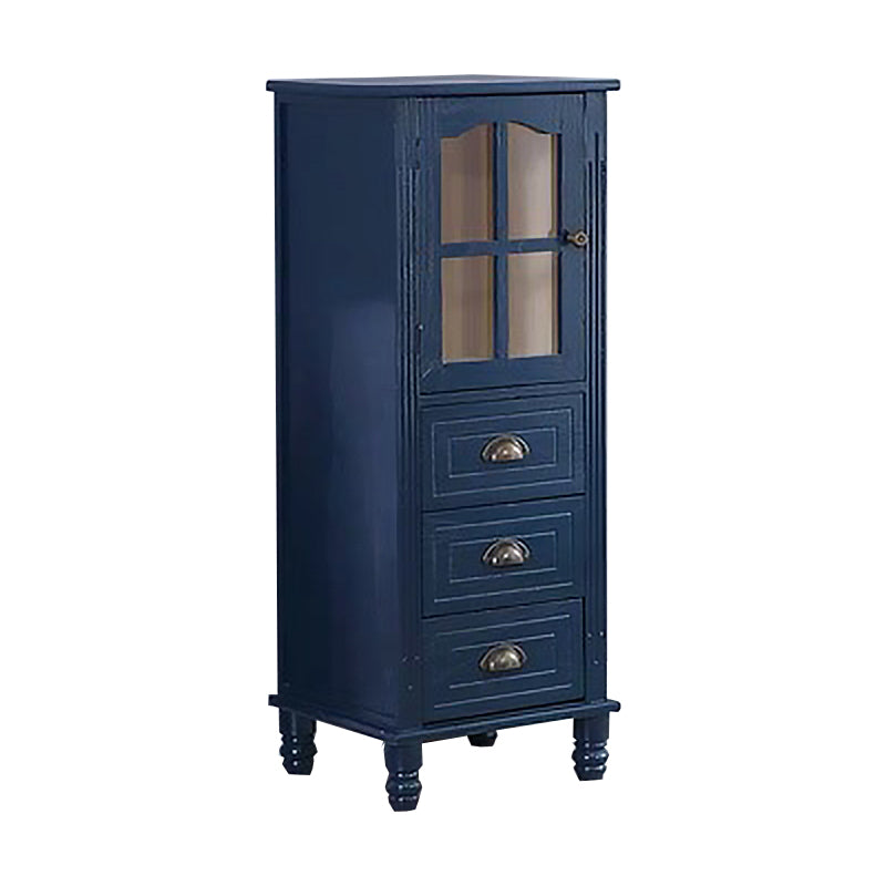 Houten accentkast met 1 deur 11,81 "brede rechthoekige zijkast