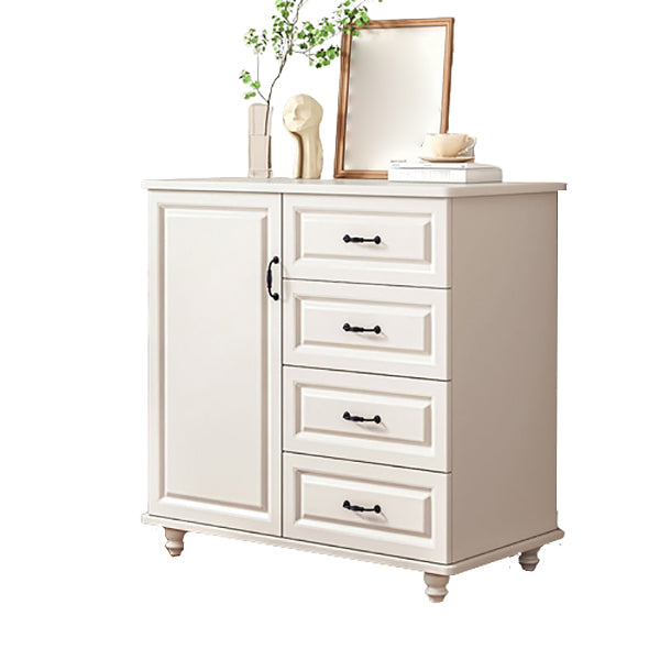 White Wood Accent Cabinet with Drawers 15.74" Wide Modern Standard Side Cabinet 31"L x 16"W x 35"H White Clearhalo 'Cabinets & Chests' 'cabinets_chests' 'furn' 'furn_cabinets_chests' 'Furniture' 'Living Room Furniture' 5534386