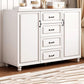 White Wood Accent Cabinet with Drawers 15.74" Wide Modern Standard Side Cabinet White Clearhalo 'Cabinets & Chests' 'cabinets_chests' 'furn' 'furn_cabinets_chests' 'Furniture' 'Living Room Furniture' 5534388