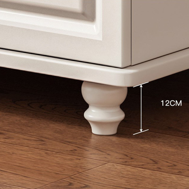 White Wood Accent Cabinet with Drawers 15.74" Wide Modern Standard Side Cabinet Clearhalo 'Cabinets & Chests' 'cabinets_chests' 'furn' 'furn_cabinets_chests' 'Furniture' 'Living Room Furniture' 5534392