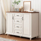 White Wood Accent Cabinet with Drawers 15.74" Wide Modern Standard Side Cabinet Clearhalo 'Cabinets & Chests' 'cabinets_chests' 'furn' 'furn_cabinets_chests' 'Furniture' 'Living Room Furniture' 5534395