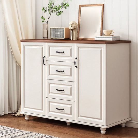 White Wood Accent Cabinet with Drawers 15.74" Wide Modern Standard Side Cabinet Clearhalo 'Cabinets & Chests' 'cabinets_chests' 'furn' 'furn_cabinets_chests' 'Furniture' 'Living Room Furniture' 5534395