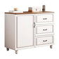 White Wood Accent Cabinet with Drawers 15.74" Wide Modern Standard Side Cabinet Clearhalo 'Cabinets & Chests' 'cabinets_chests' 'furn' 'furn_cabinets_chests' 'Furniture' 'Living Room Furniture' 5534397