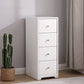 15.74" Wide Wood Accent Chest with Drawers Modern Lacquered Chest White Clearhalo 'Cabinets & Chests' 'cabinets_chests' 'furn' 'furn_cabinets_chests' 'Furniture' 'Living Room Furniture' 5534407