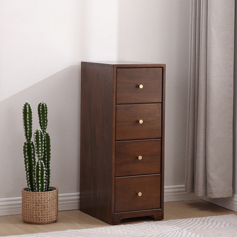15.74" Wide Wood Accent Chest with Drawers Modern Lacquered Chest Walnut Clearhalo 'Cabinets & Chests' 'cabinets_chests' 'furn' 'furn_cabinets_chests' 'Furniture' 'Living Room Furniture' 5534419