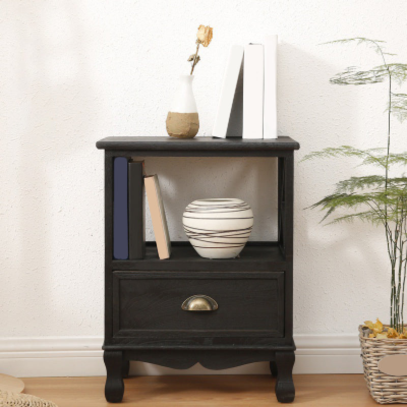 17.71" L * 11.81" W Accent Cabinet 3/2/1 - Drawer and 1 - Door Chest 17.5"L x 12"W x 23.5"H Black Clearhalo 'Cabinets & Chests' 'cabinets_chests' 'furn' 'furn_cabinets_chests' 'Furniture' 'Living Room Furniture' 5534509