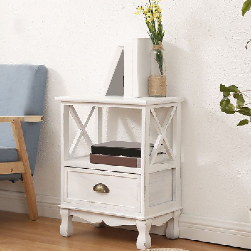 17.71" L * 11.81" W Accent Cabinet 3/2/1 - Drawer and 1 - Door Chest 17.5"L x 12"W x 23.5"H White Clearhalo 'Cabinets & Chests' 'cabinets_chests' 'furn' 'furn_cabinets_chests' 'Furniture' 'Living Room Furniture' 5534523