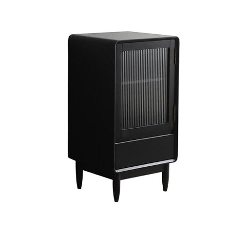 ガラス1-ドアと1-引き出しアクセントチェスト、ドーバーウッドチェスト