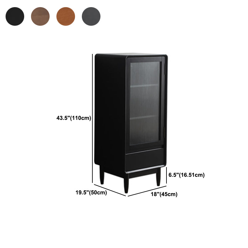 Glass 1 - Door and 1 - Drawer Accent Chest, Dover Wood Chest
