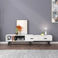 12" - Brede houten tv-standaard, verschuifbare Scandinavische tv-console met 2/3/4 lades