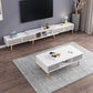 12" - Brede houten tv-standaard, verschuifbare Scandinavische tv-console met 2/3/4 lades