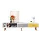 12" - Brede houten tv-standaard, verschuifbare Scandinavische tv-console met 2/3/4 lades