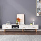 12" - Brede houten tv-standaard, verschuifbare Scandinavische tv-console met 2/3/4 lades