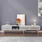 12" - Brede houten tv-standaard, verschuifbare Scandinavische tv-console met 2/3/4 lades